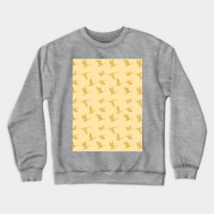 Flying Birds Pattern Golden Crewneck Sweatshirt